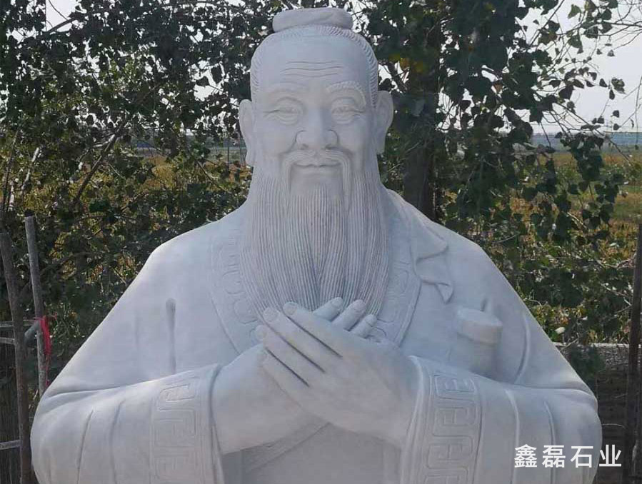 汉白玉孔子像